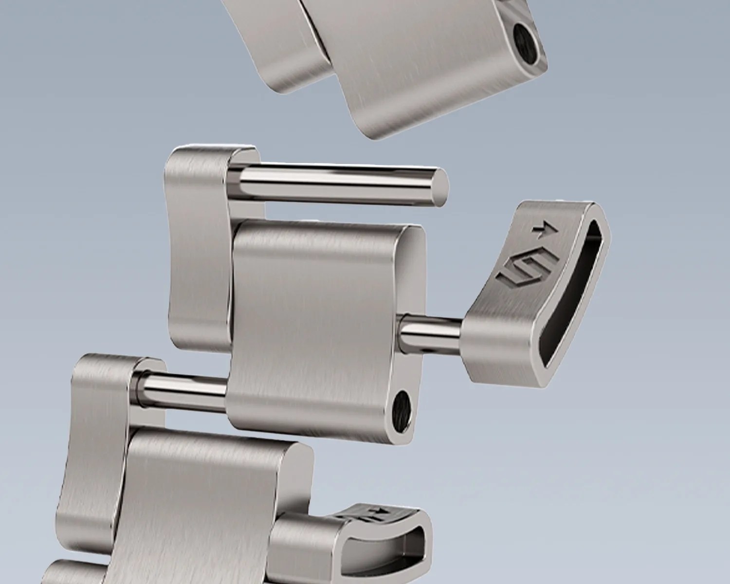 a closeup of removable bracelet links on a timex watch