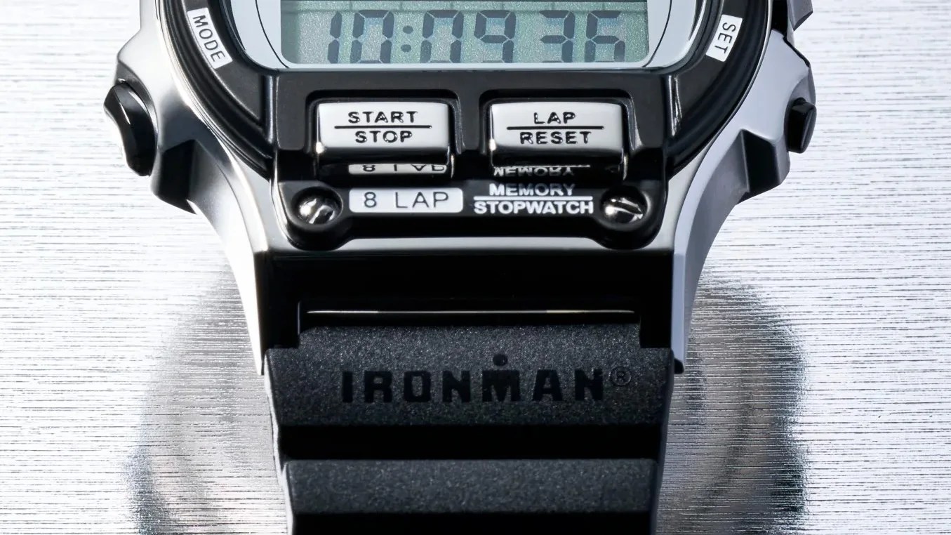 A closeup of a digital watch