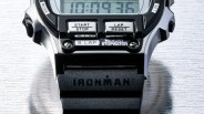 A closeup of a digital watch
