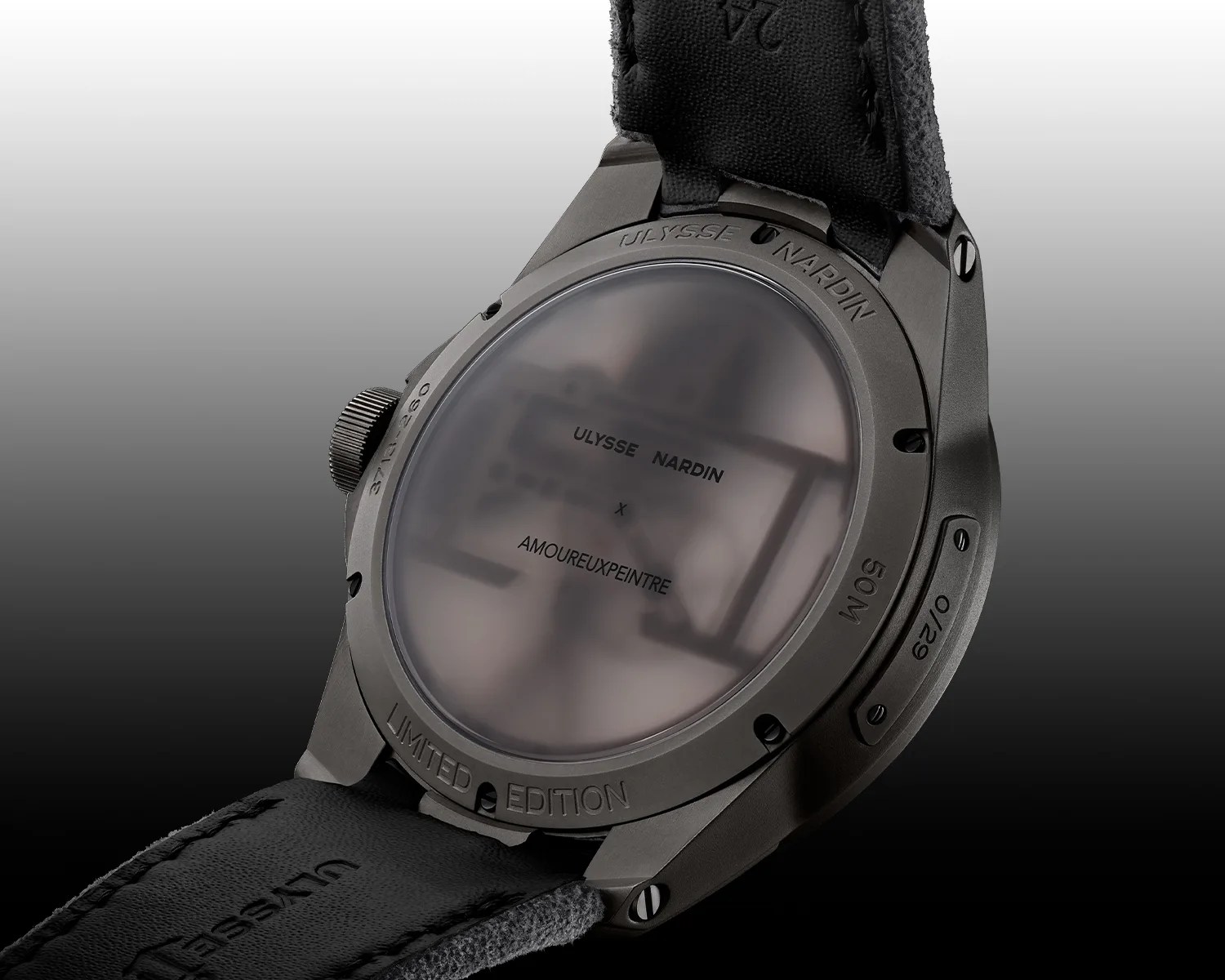 the caseback of a Ulysse Nardin watch