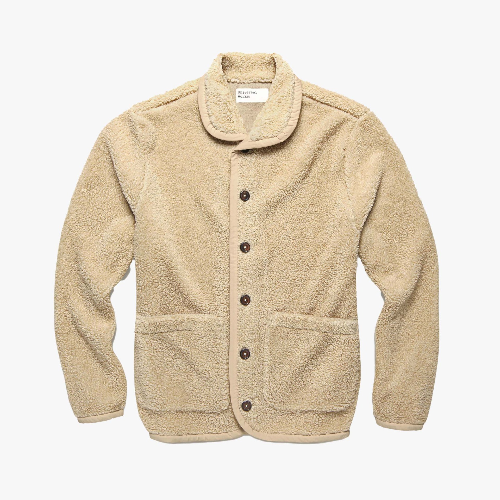 A white fleece jacket