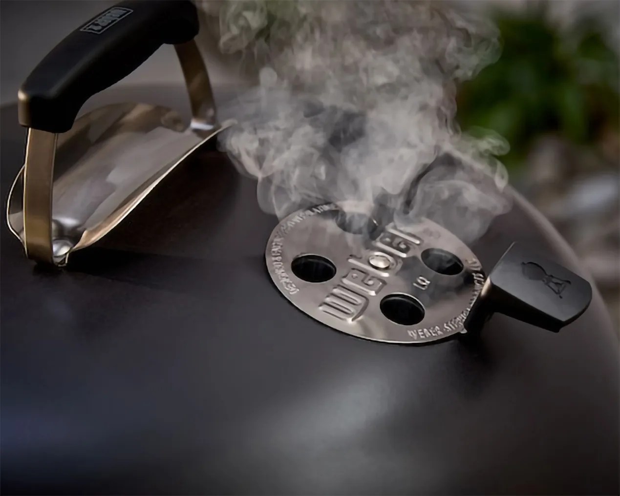 black charcoal grill