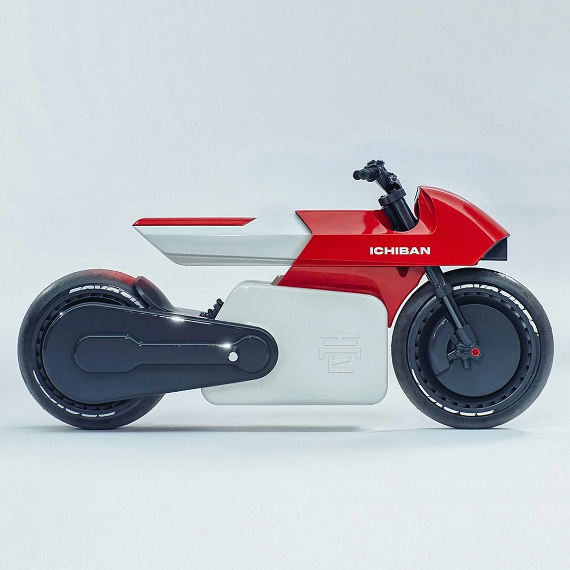 Ichiban Electric Motorcycle on gray background