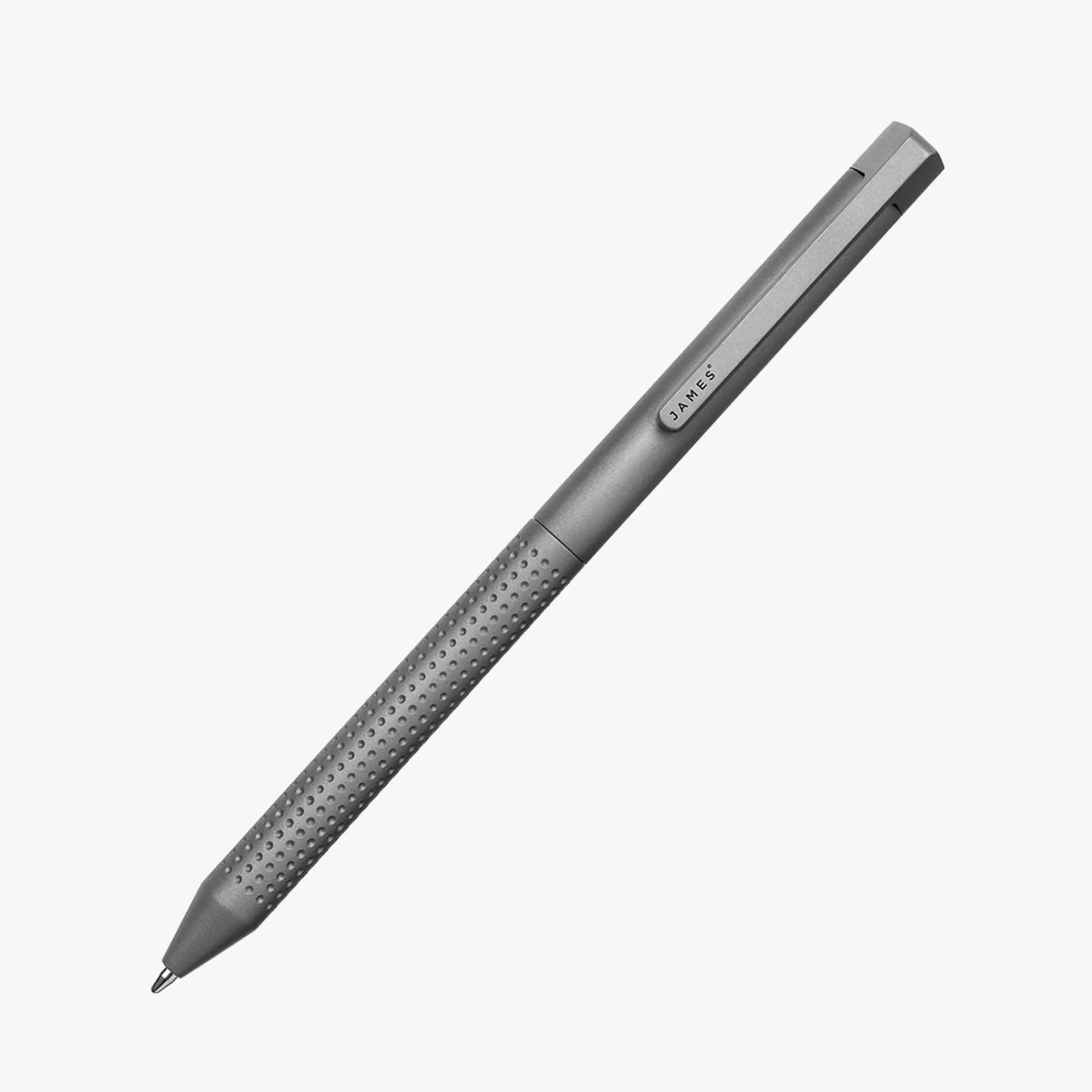 The James Brand The Bolen EDC Pen on gray background