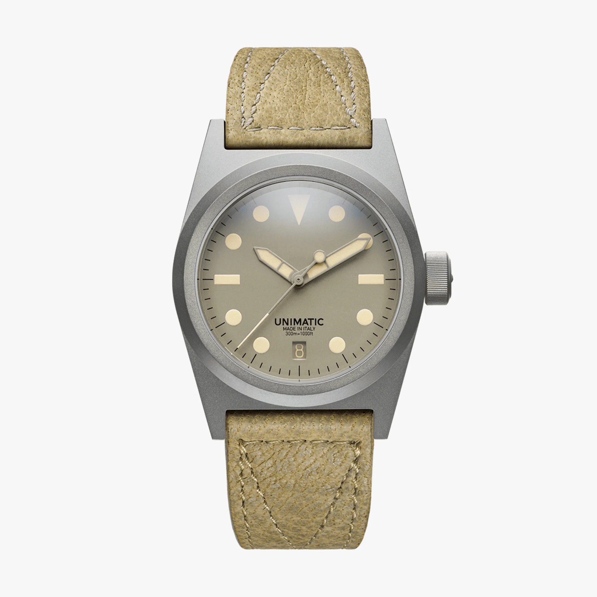 Unimatic Modello Due U2S T W Field Watch on gray background