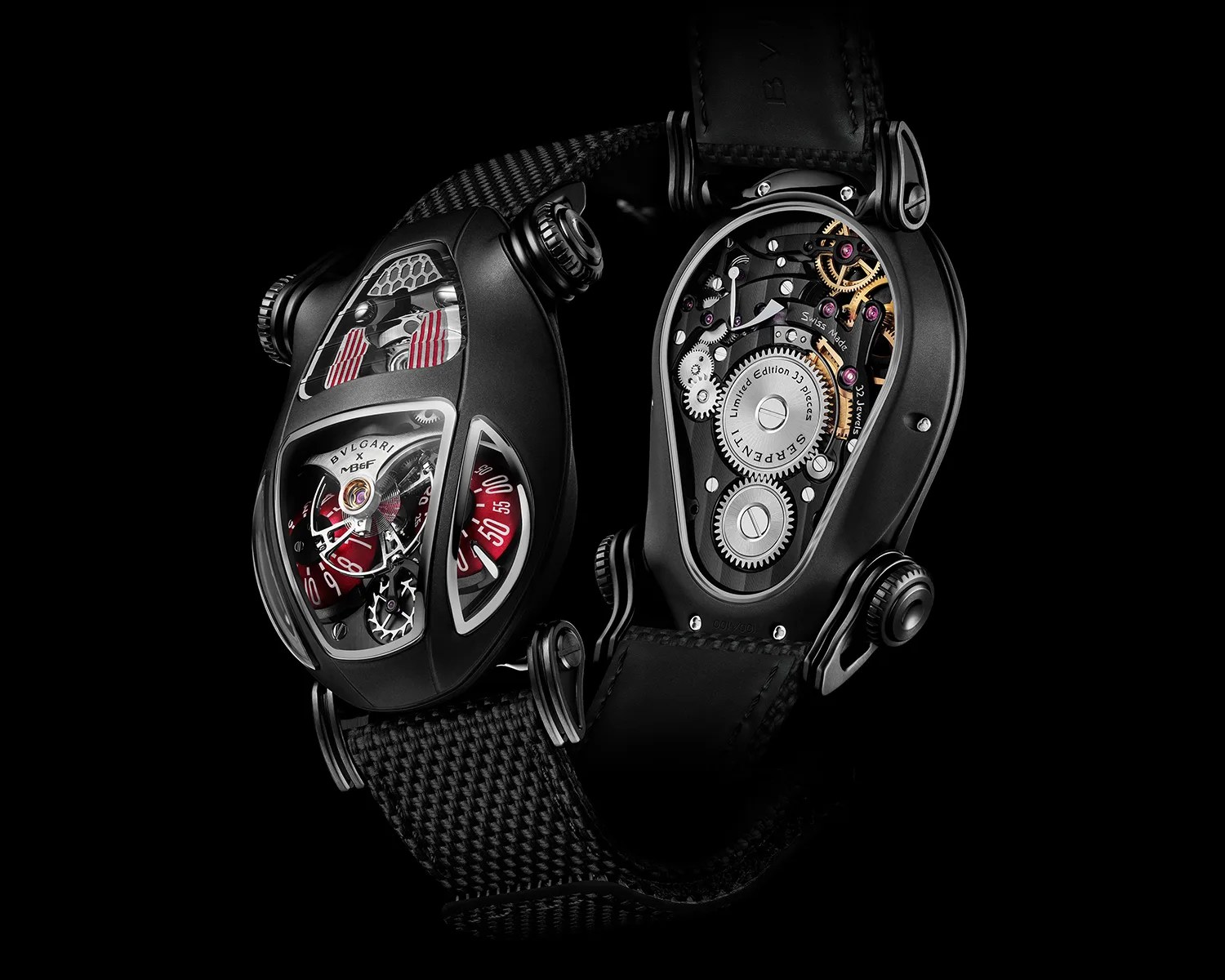 two a bulgari x mb and f watches