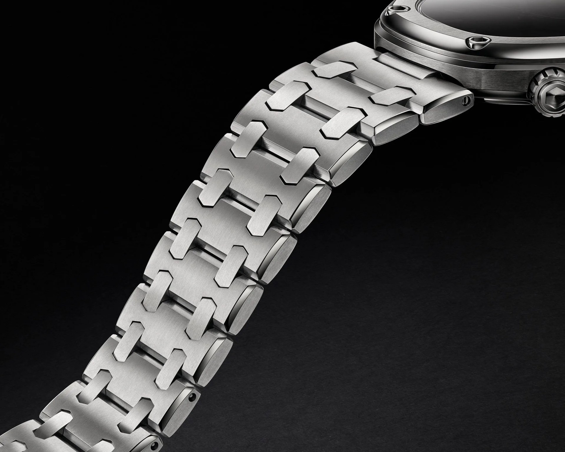 a silver watch bracelet