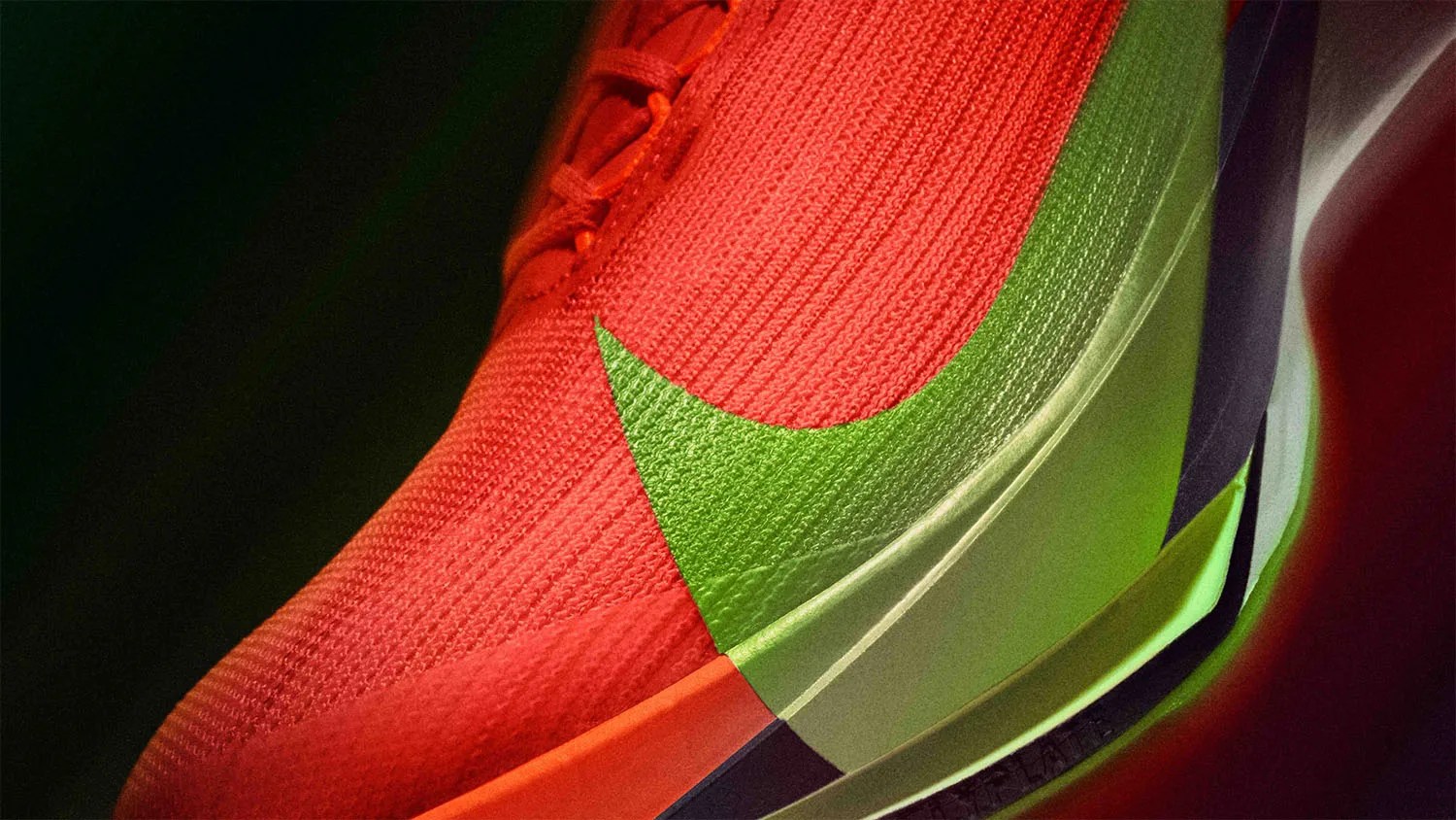 red Nike shoe