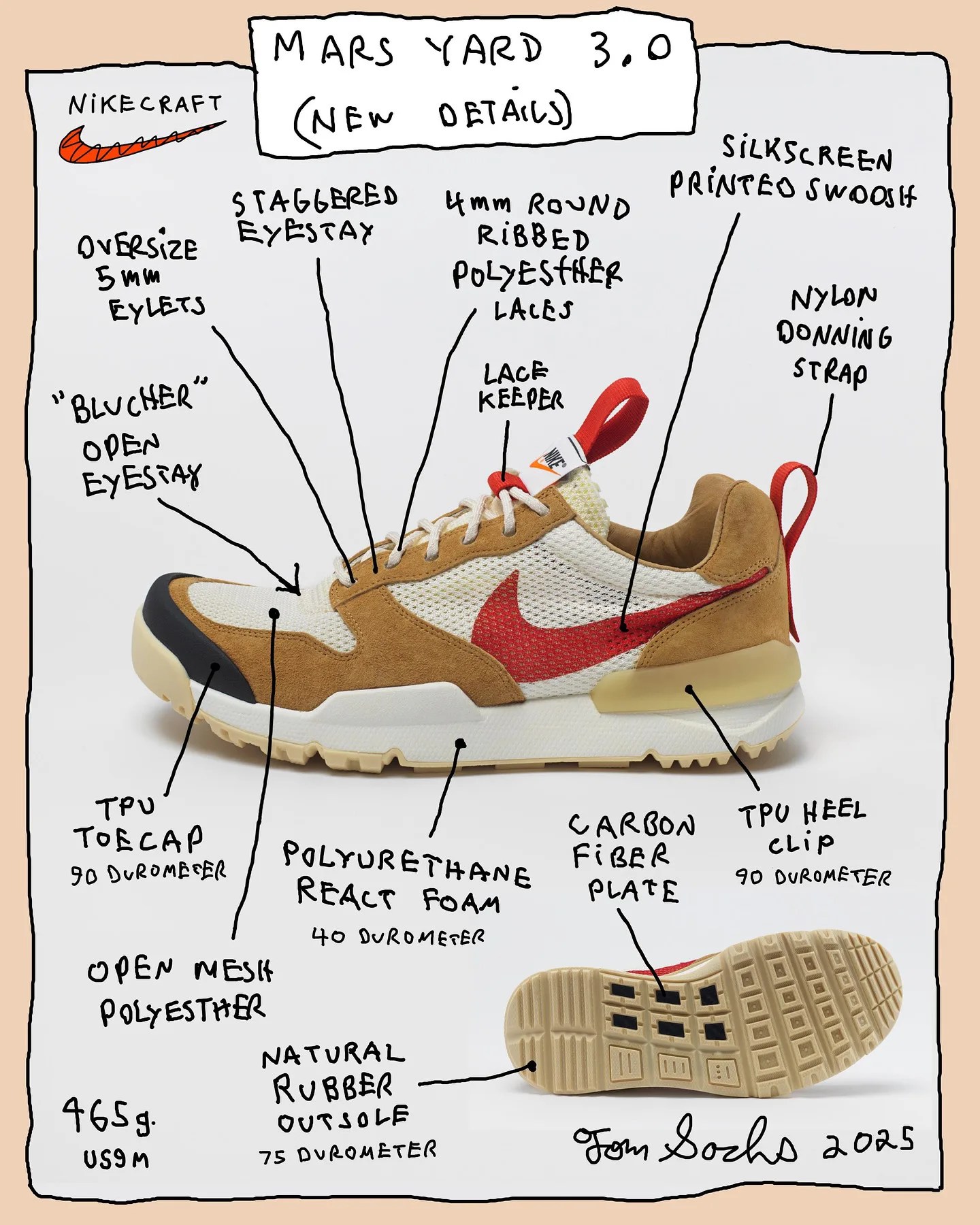 Tom Sachs Mars Yard 3.0 shoe