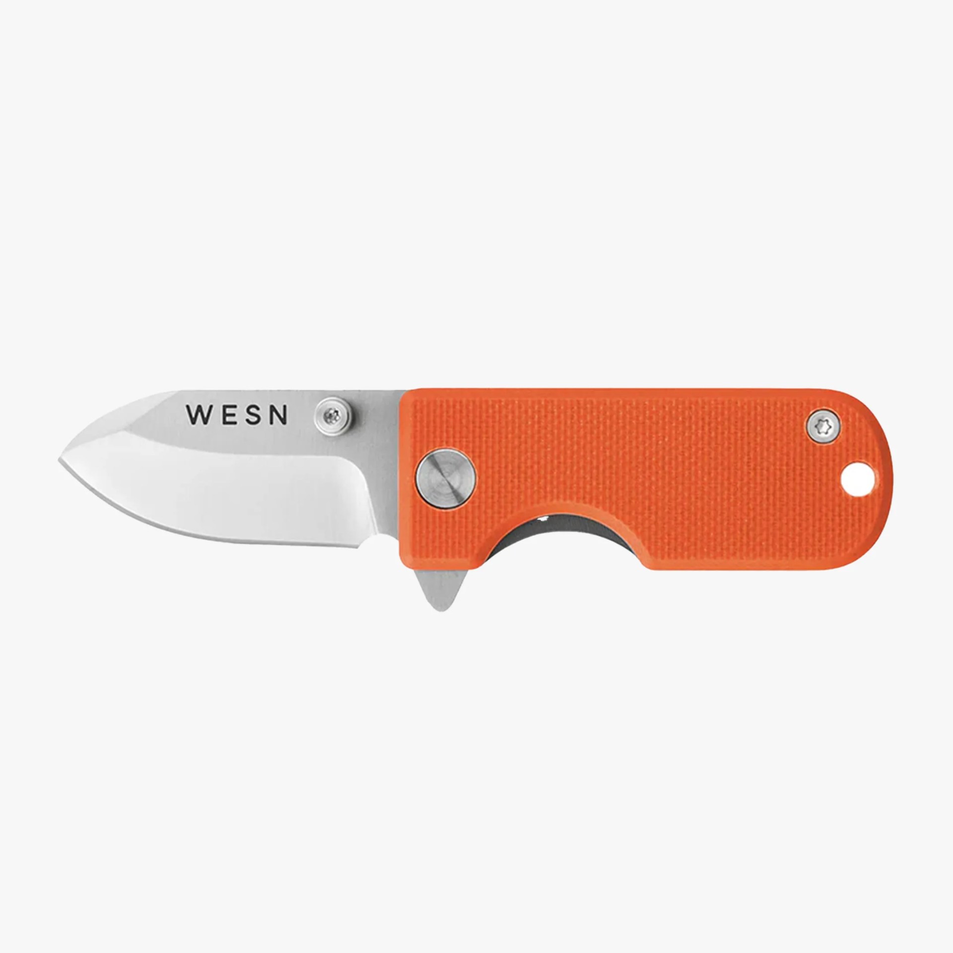 wesn microblade salmon g10 titanium embed