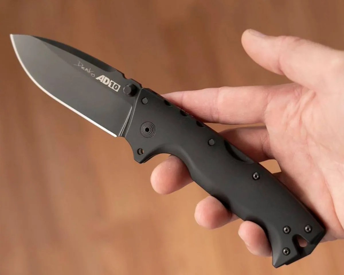 Cold Steel AD-10 Demko Blackout Limited Edition knife in hand