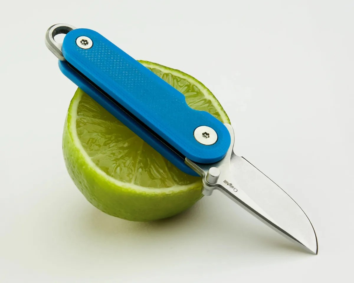 Craighill G10 Lark Knife leaning on a lime