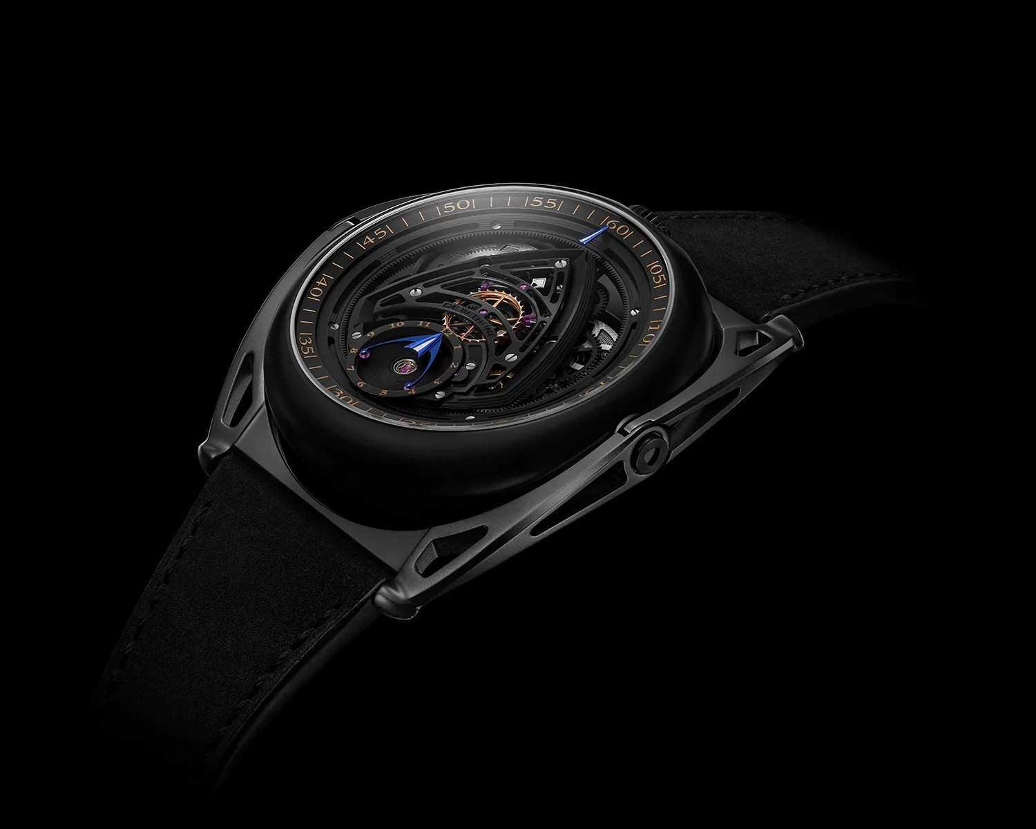 a de bethune watch viewed at an angle