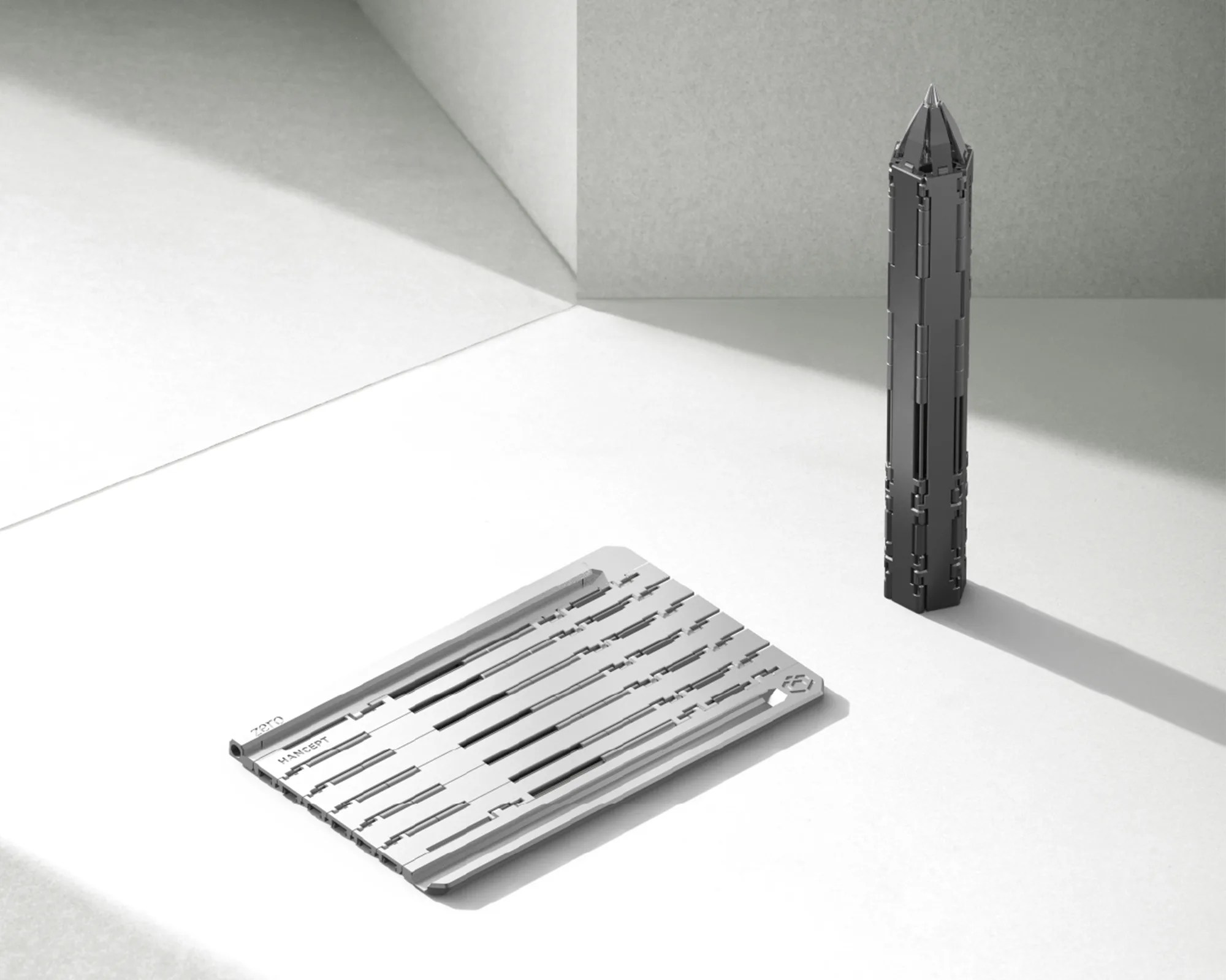 Hancept Zero Mk2 EDC Pen assembled and collapsed