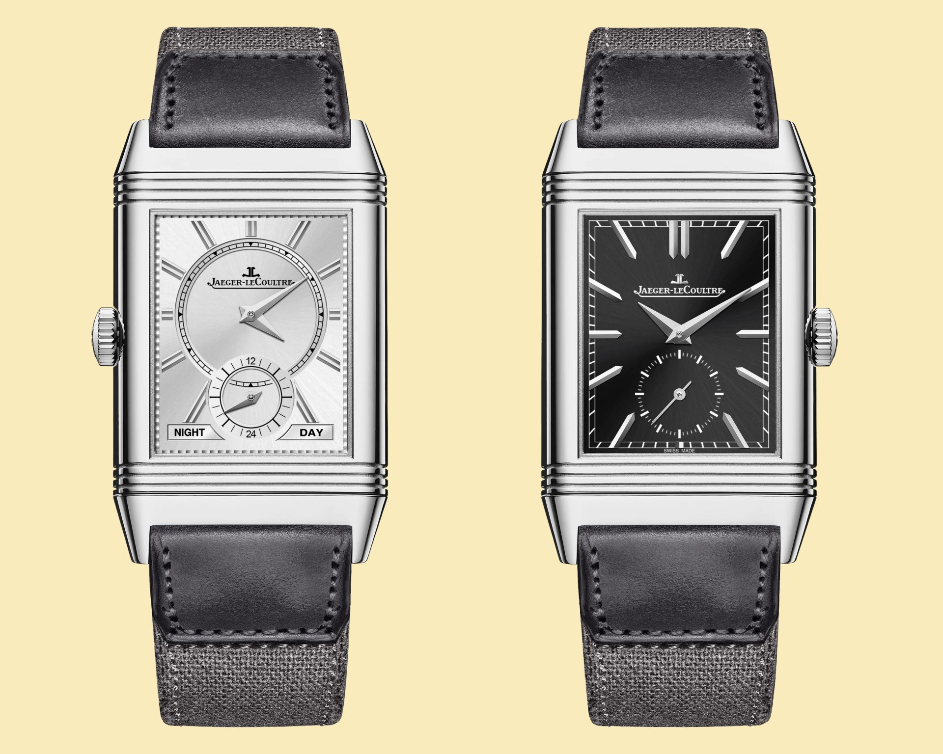 the back and front of a reversible Jaeger LeCoultre watch