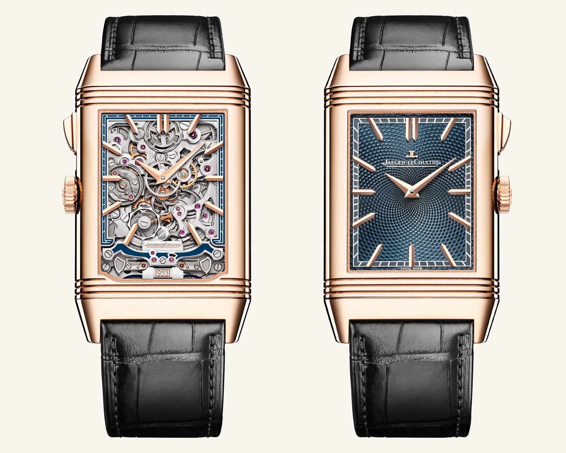 two rectangular watches next to each other