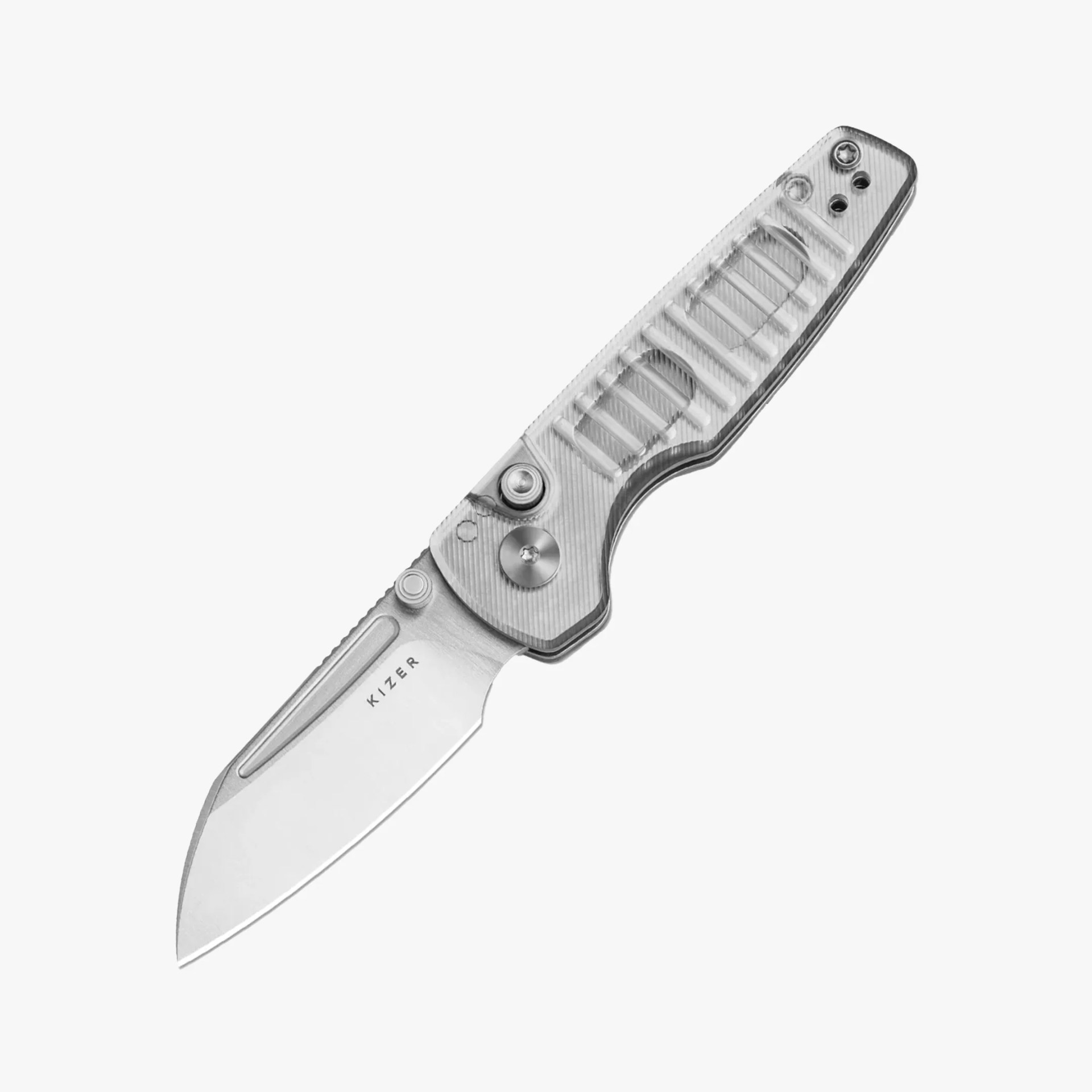 Kizer Parakeet knife on gray background