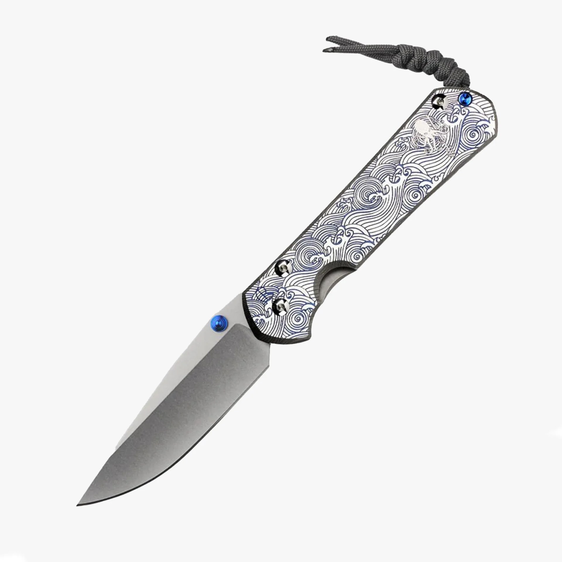 Prometheus Design Werx SPD X CRK Sebenza 31 knife on gray background