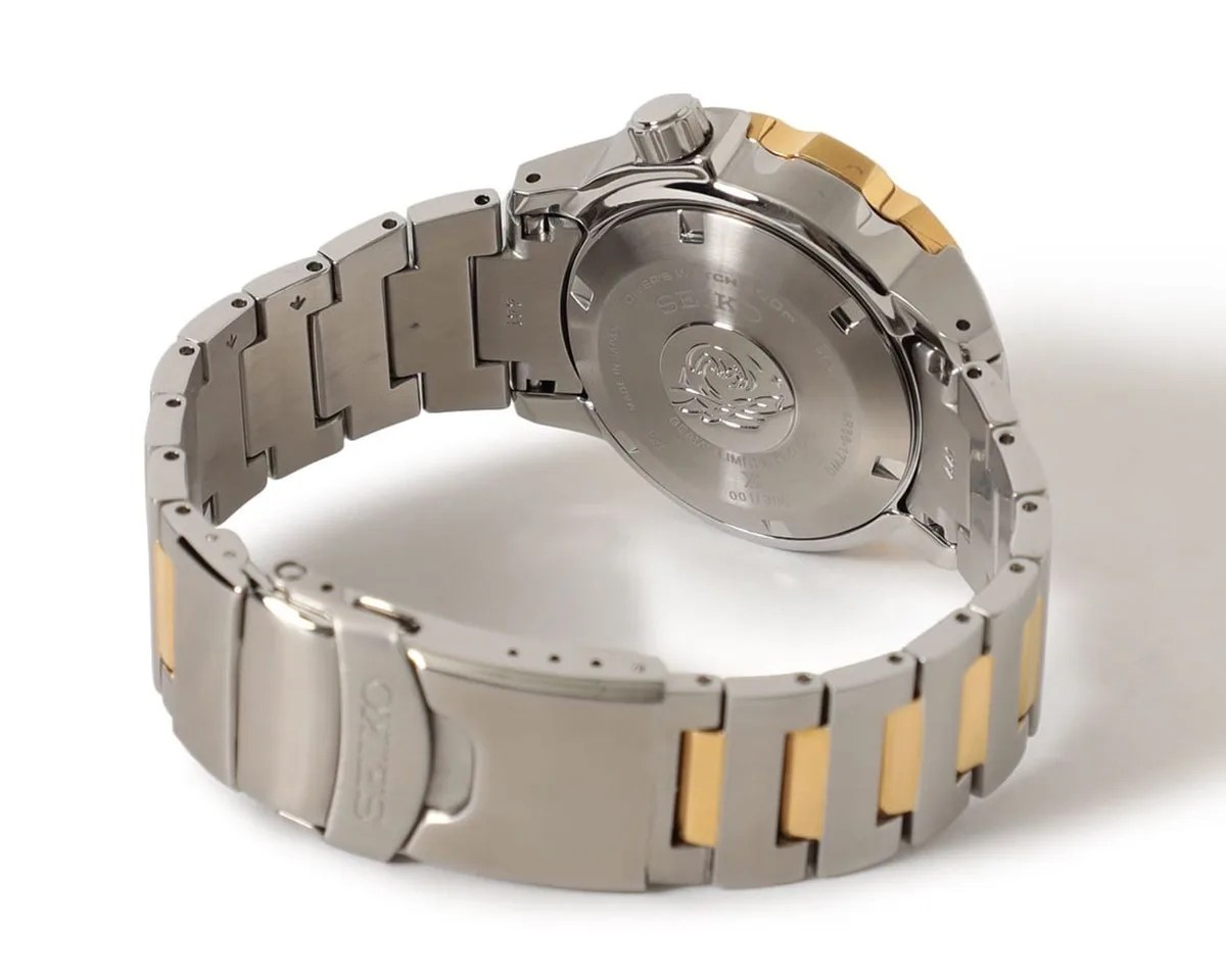 Caseback and band of Seiko x Beams Prospex SKX781 Monster Dive Watch