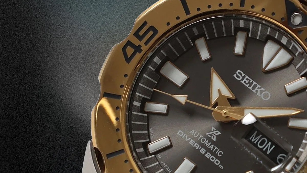 Seiko x Beams Prospex SKX781 Monster Dive Watch closeup