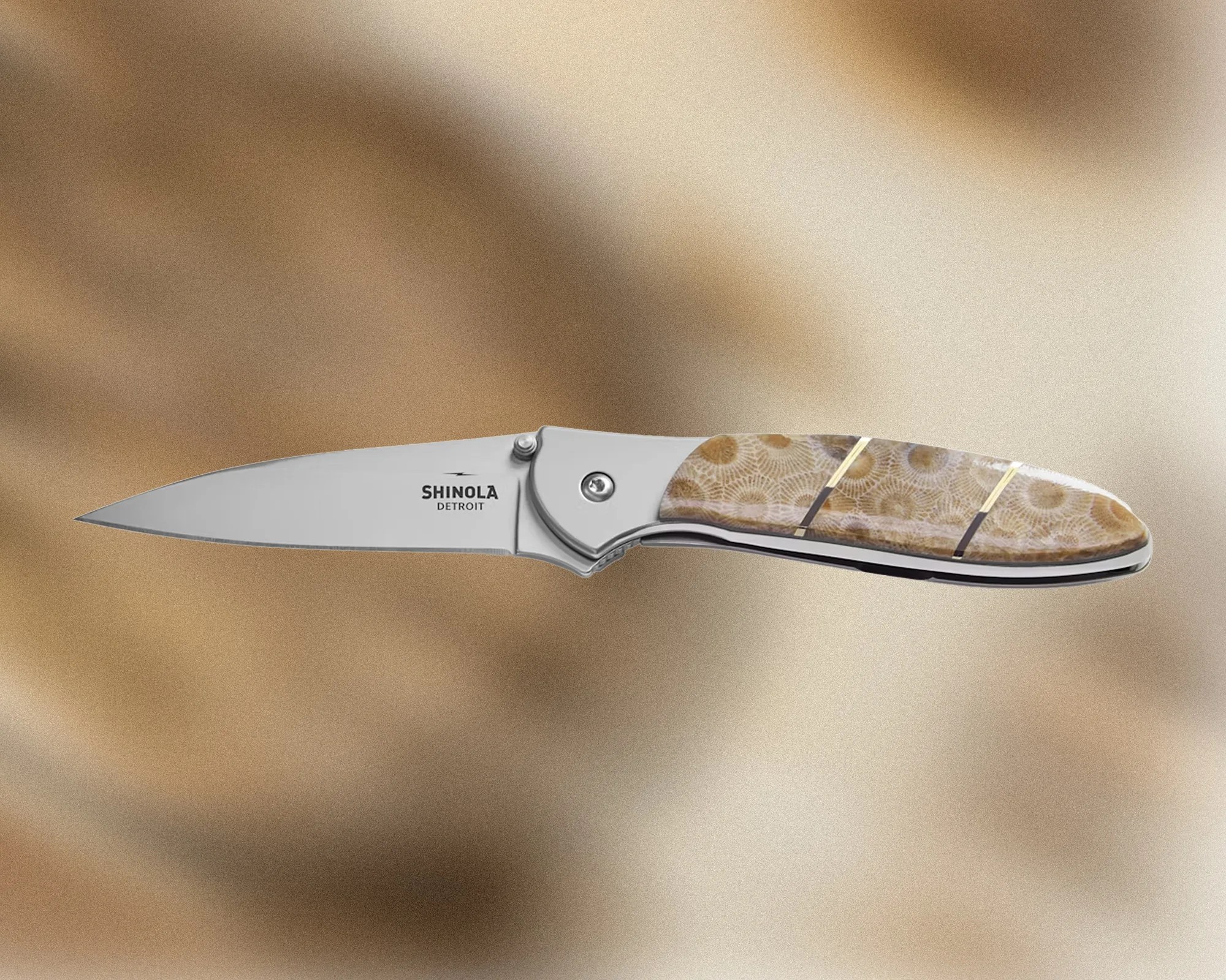 Shinola x Kershaw Leek Petosky Stone Pocket Knife