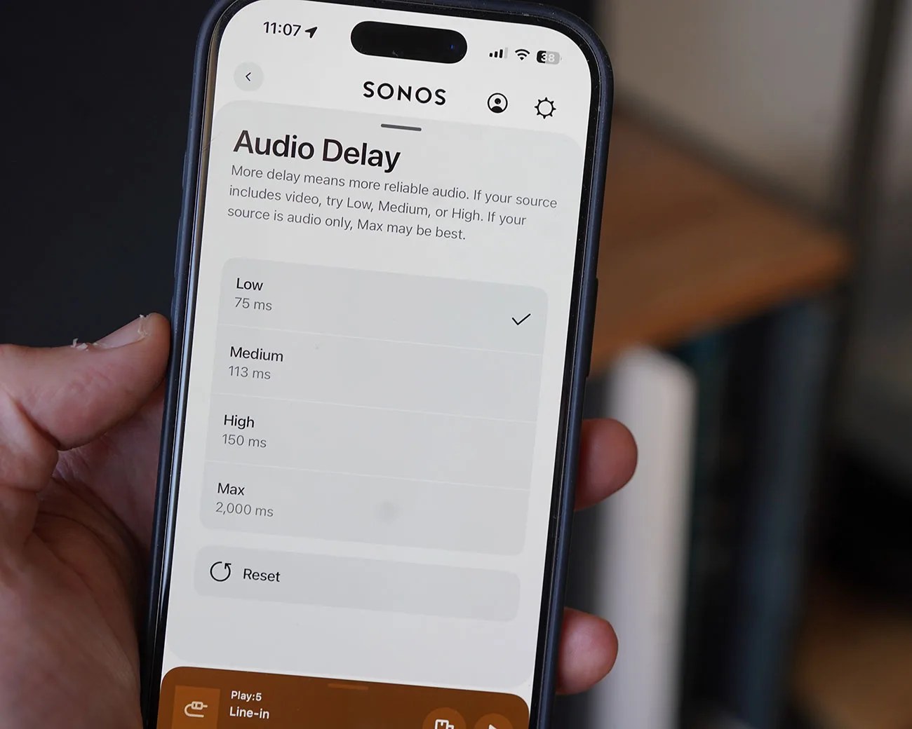 Sonos vinyl adjust audio delay