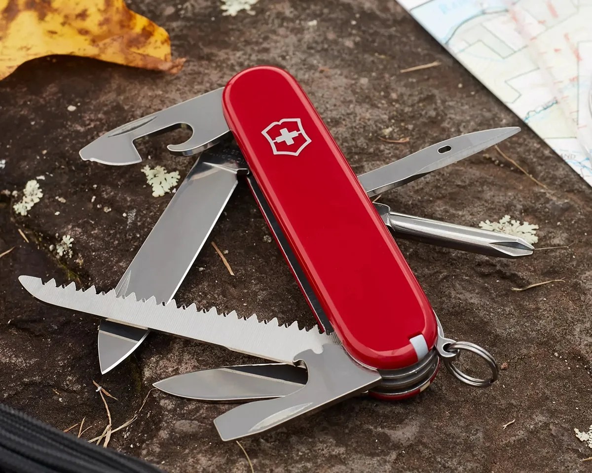 Victorinox Swiss Army Knife Hiker on dirty cement
