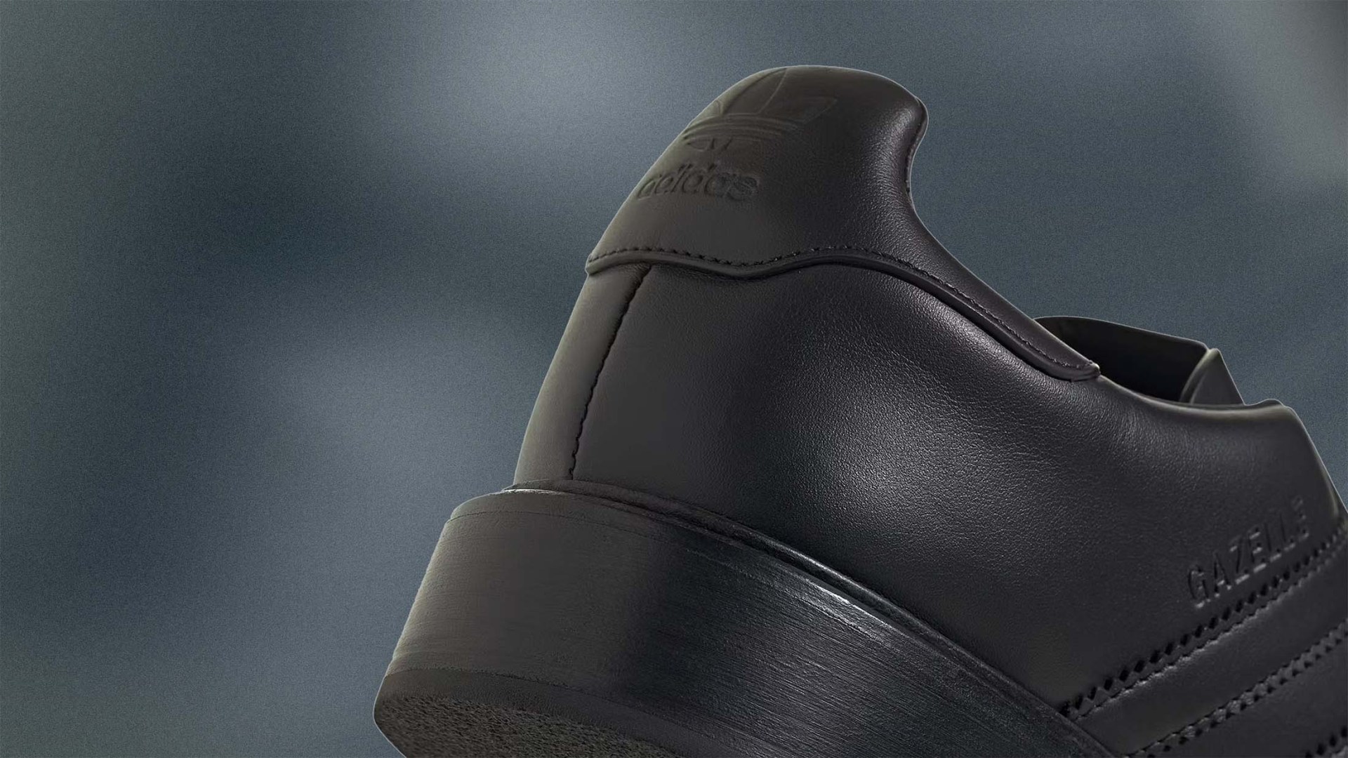 heel of black adidas shoe