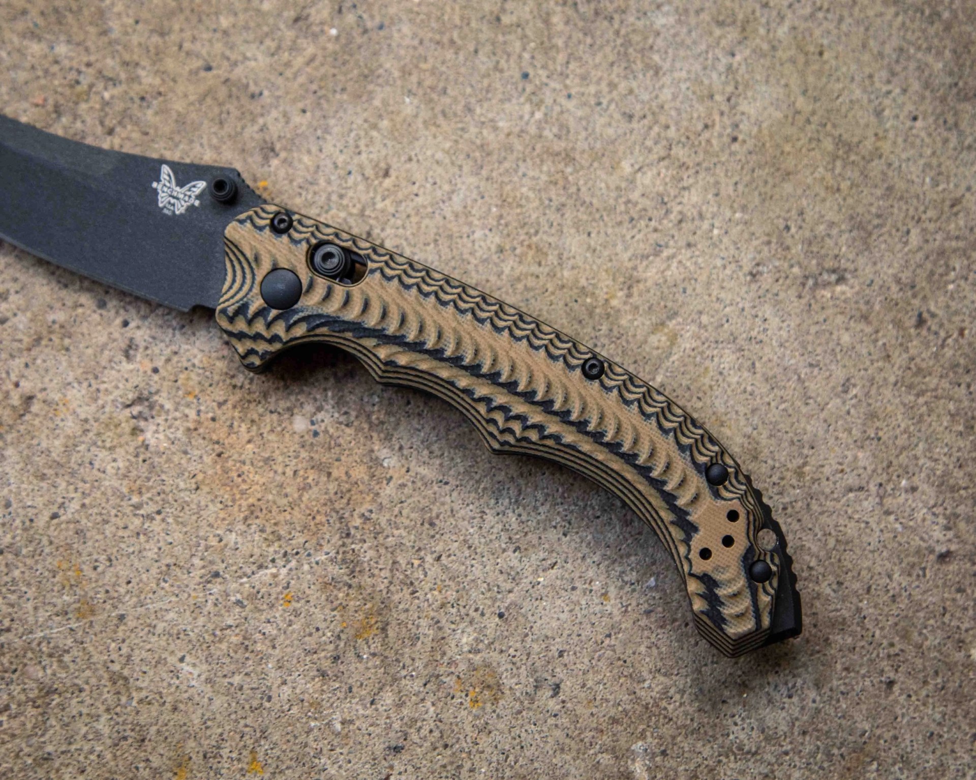 benchmade mini bedlam 865bk-01 handle