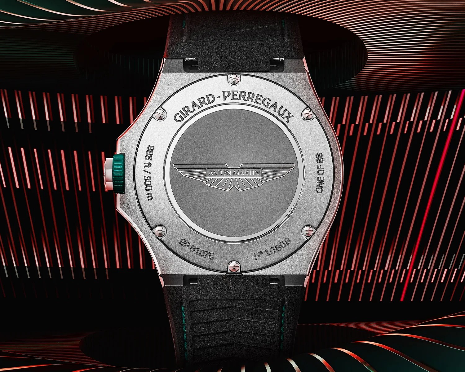 the caseback of a girard perregaux watch