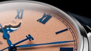 a closeup of a glashutte original dress watch dial
