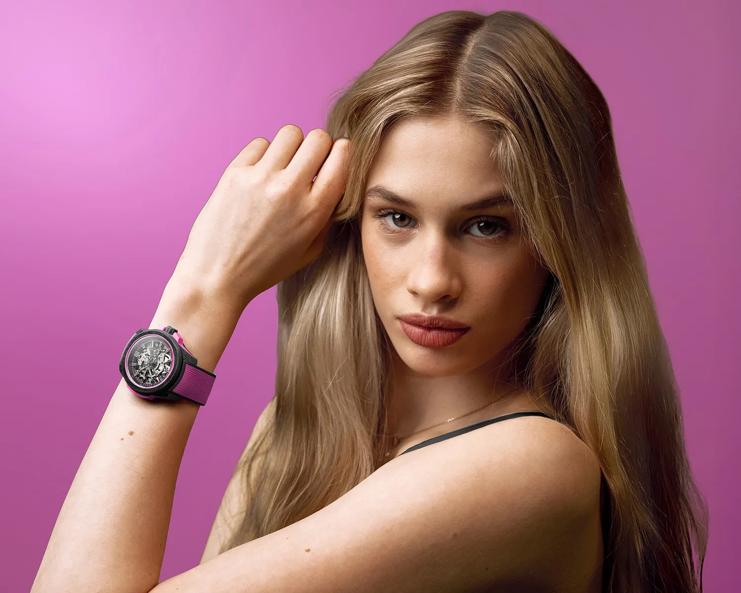 a norqain watch on a womans wrist