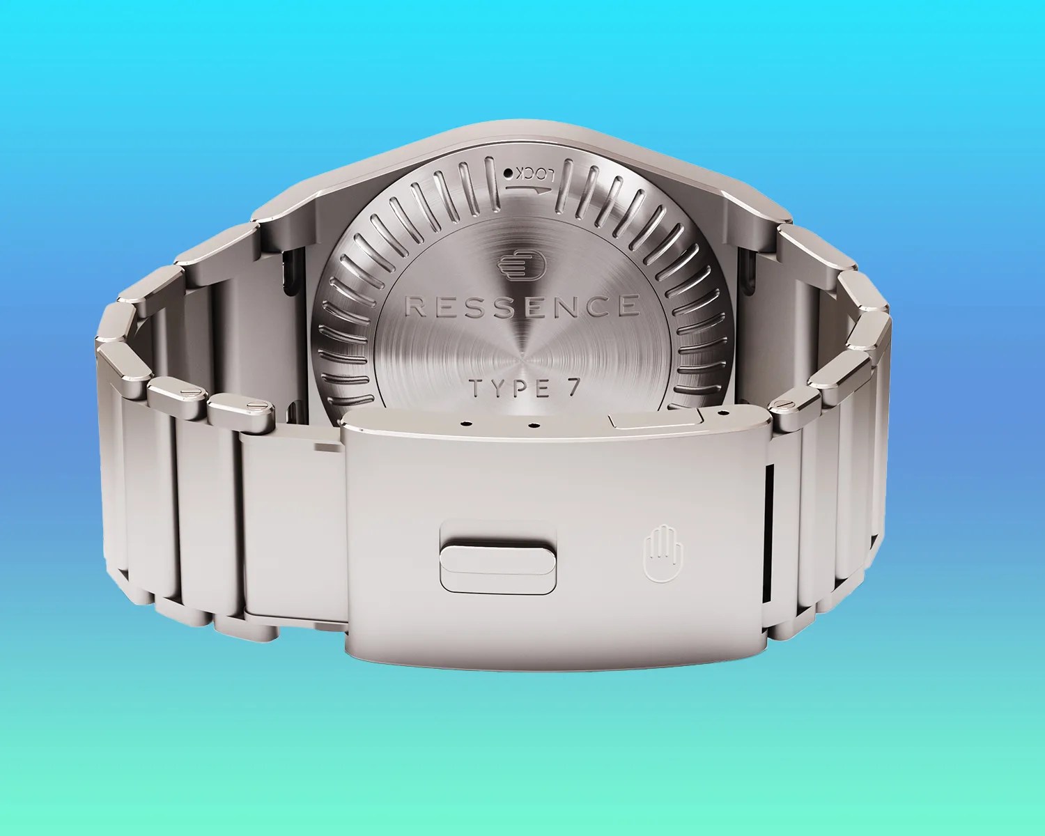 the bracelet and clasp of a ressence tool watch