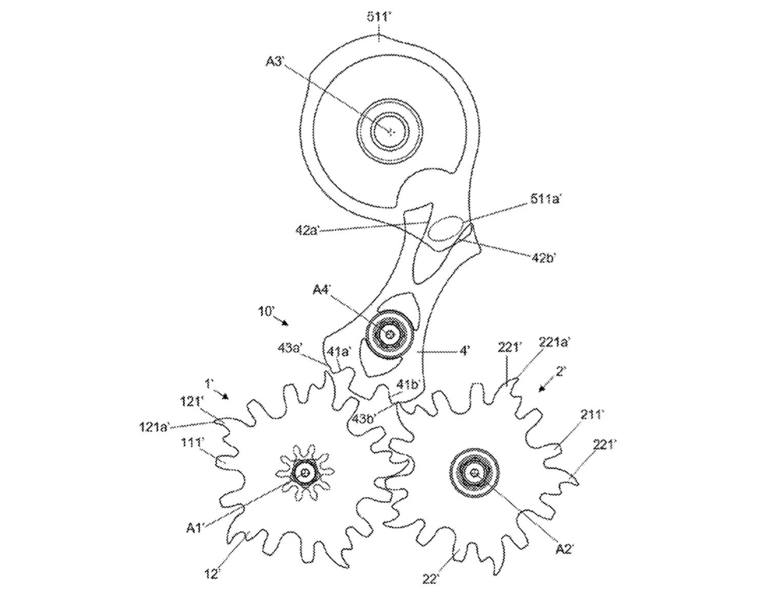 a patent illustration of a watch escapement by rolex