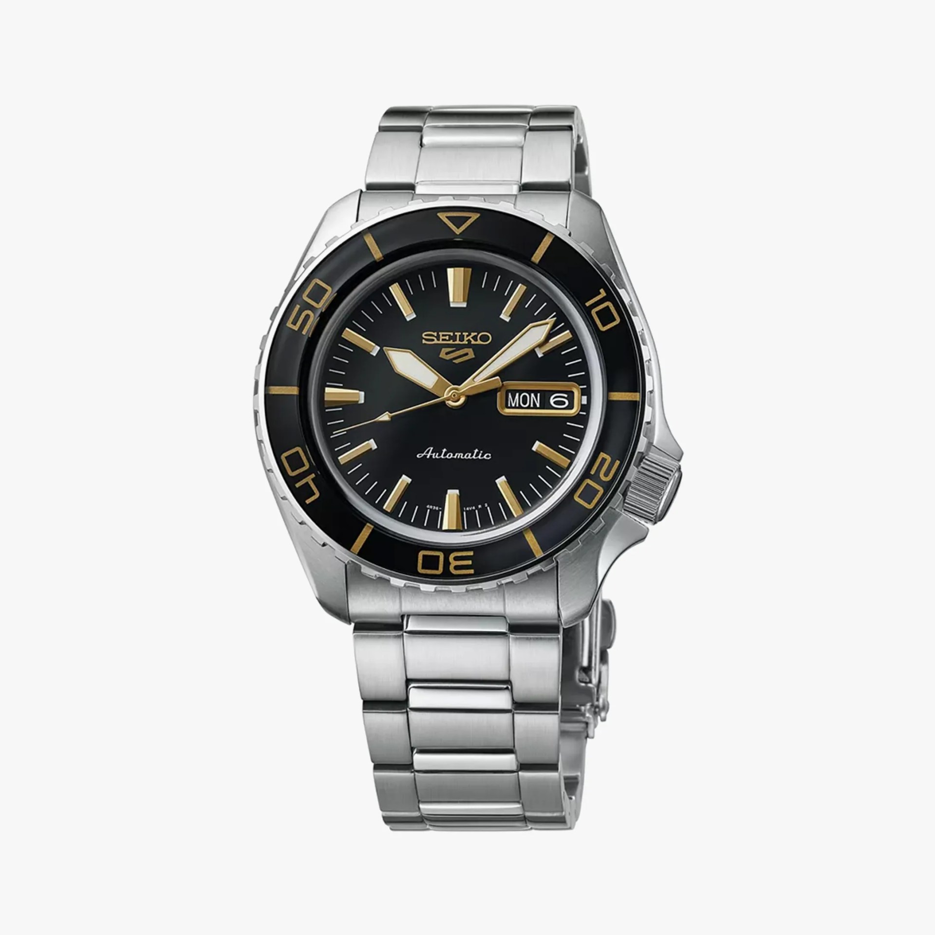 a black dial seiko dive watch