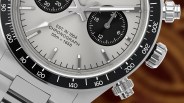 the dial, bezel and crown of a Timex chronograph watch