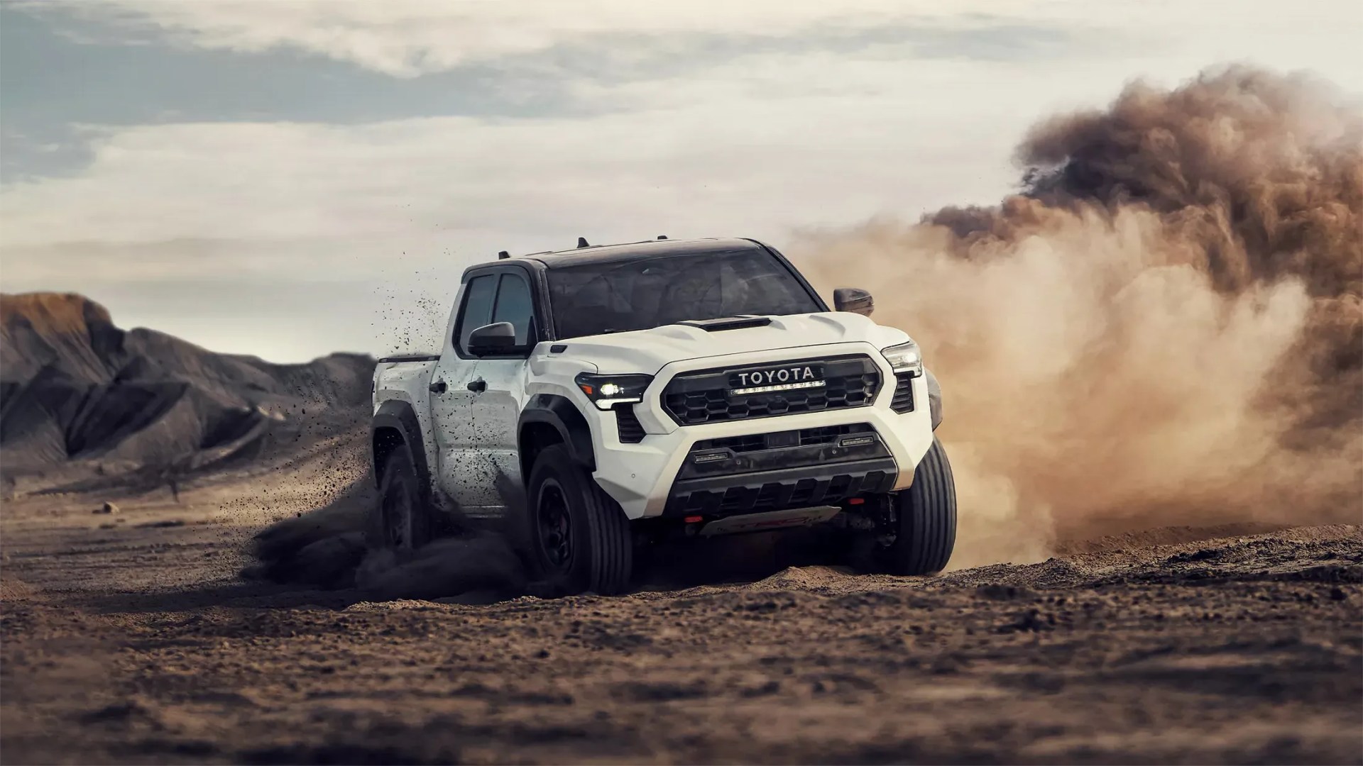white toyota tacoma truck