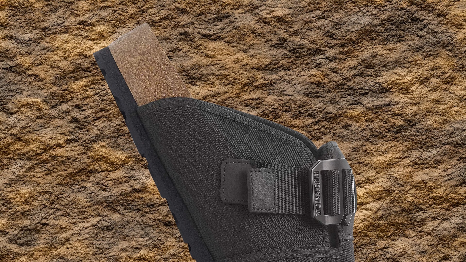 A close up of the heel and mid section of the Birkenstock Boston Nova Clog