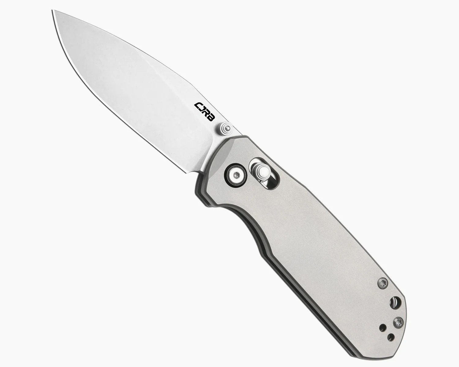 CJRB Maximal J1954 CPM S90V Blade Titanium Handle display side full