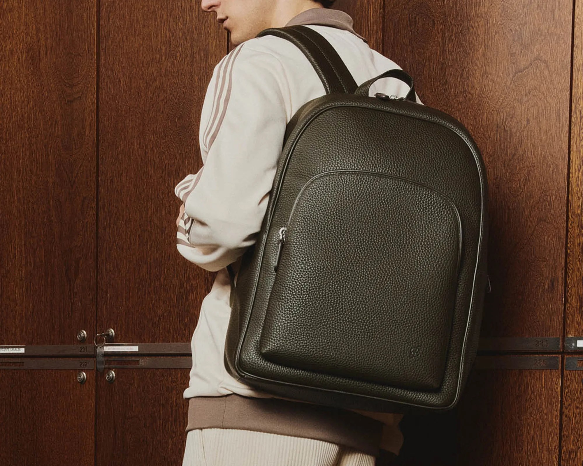 Carl Friedrik Sonder Collection backpack worn on back