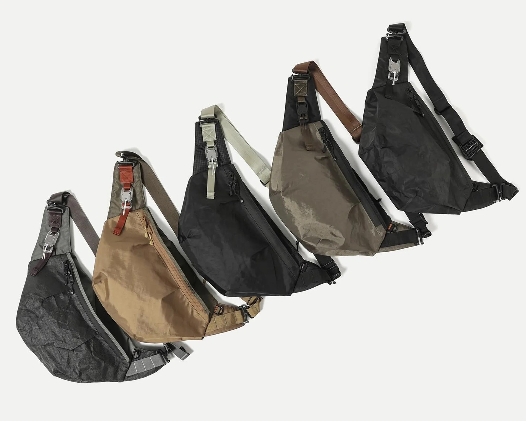 All five of DSPTCH Unit Sling Bag RND Edition