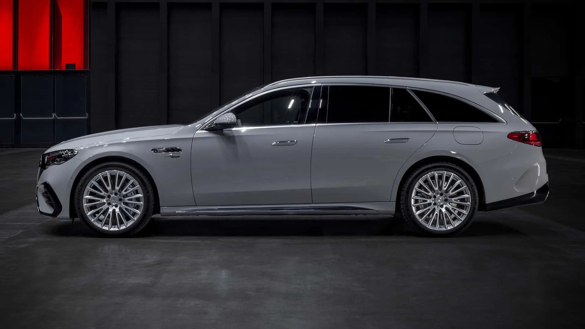 2026 Mercedes-AMG E53 Hybrid Wagon shown in profile view