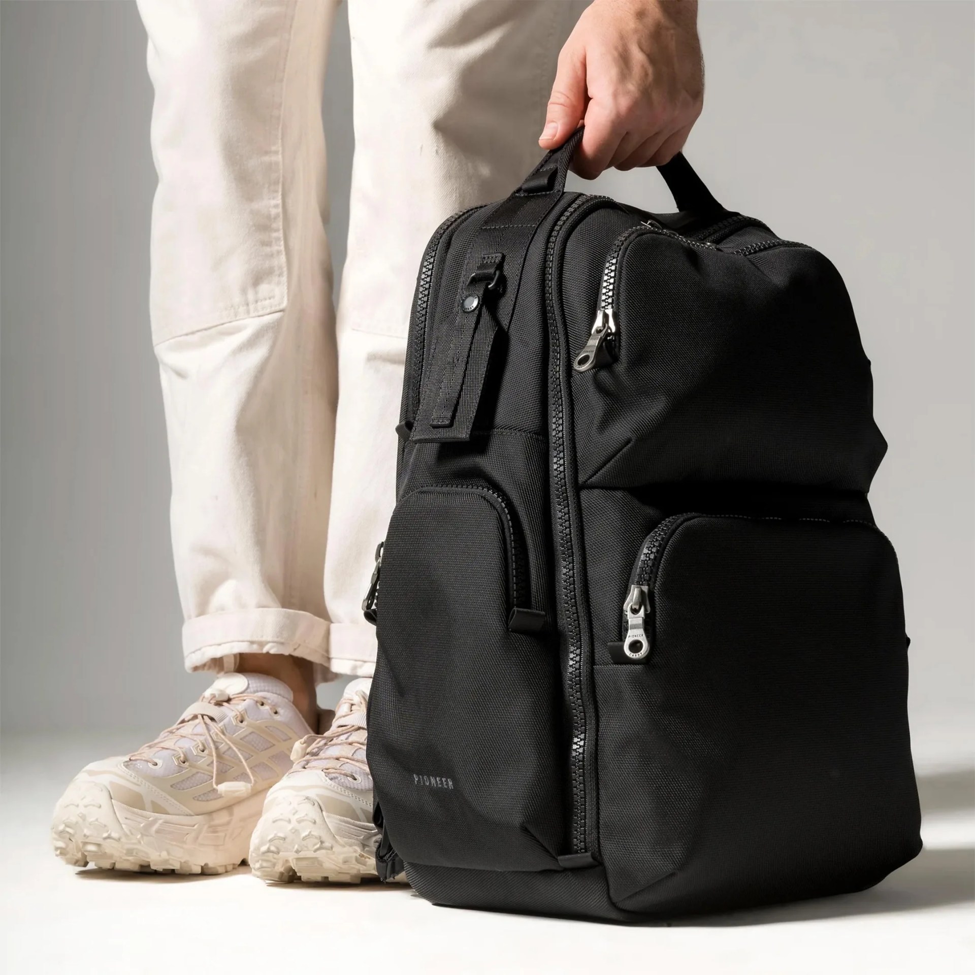 Pioneer Carry Panda Pack 2.0 next to model