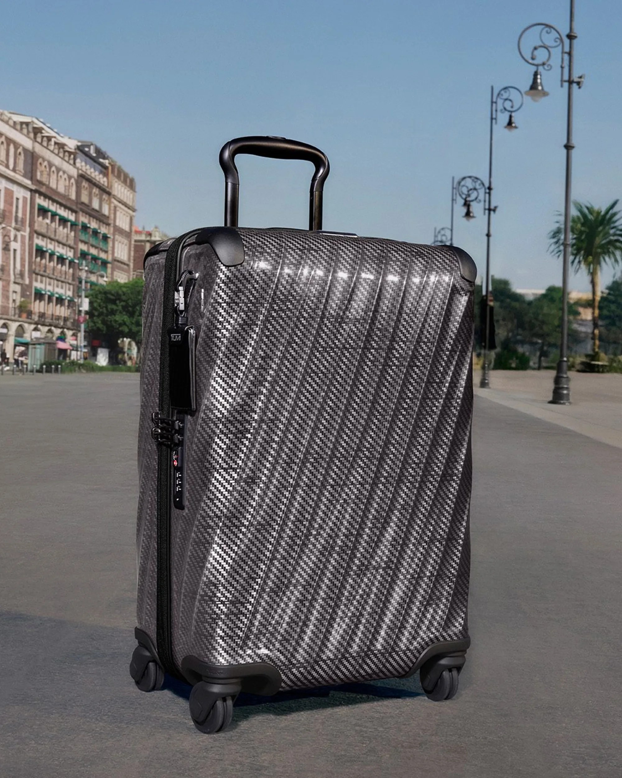 Tumi 19 Degree Lite Luggage on city street
