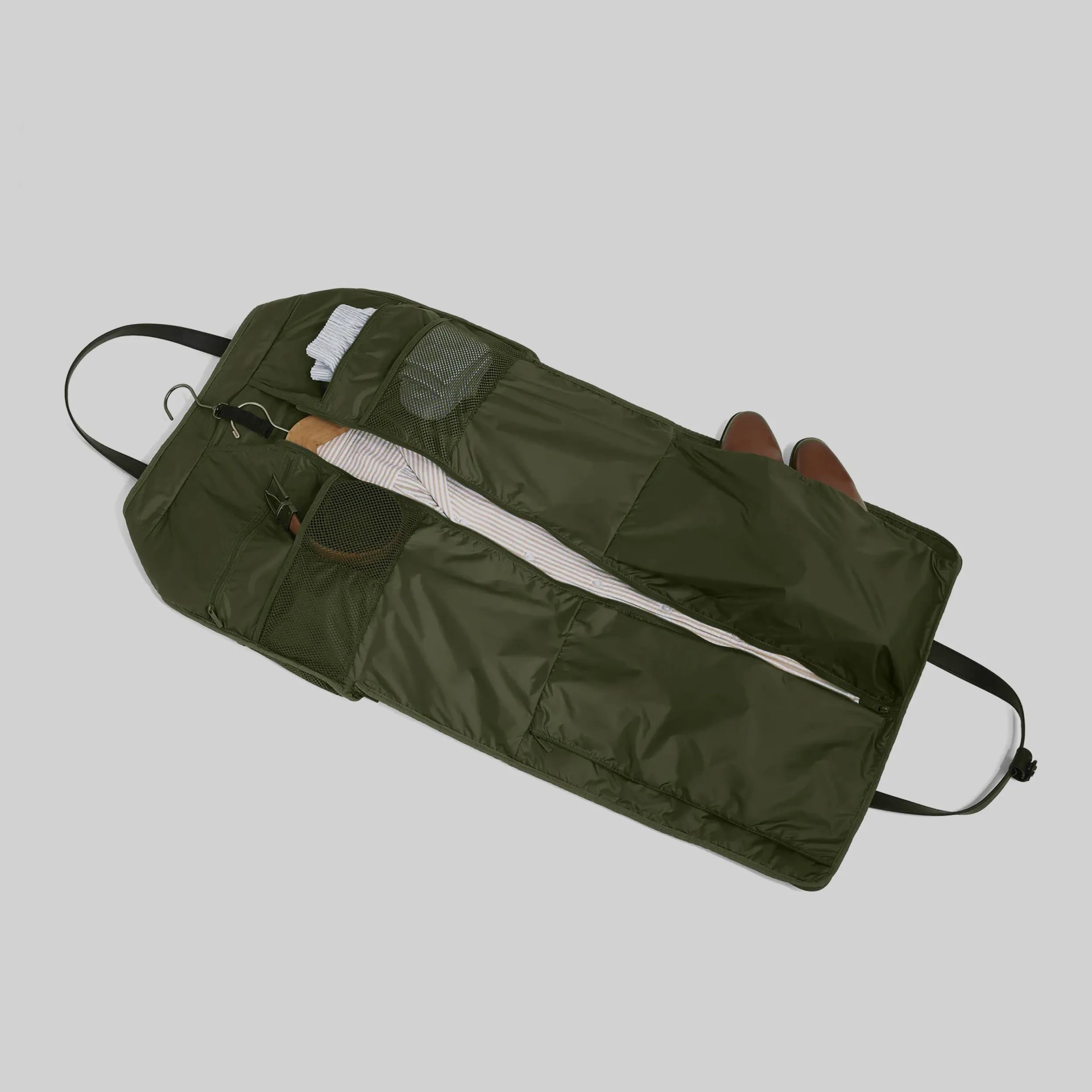 green garment bag