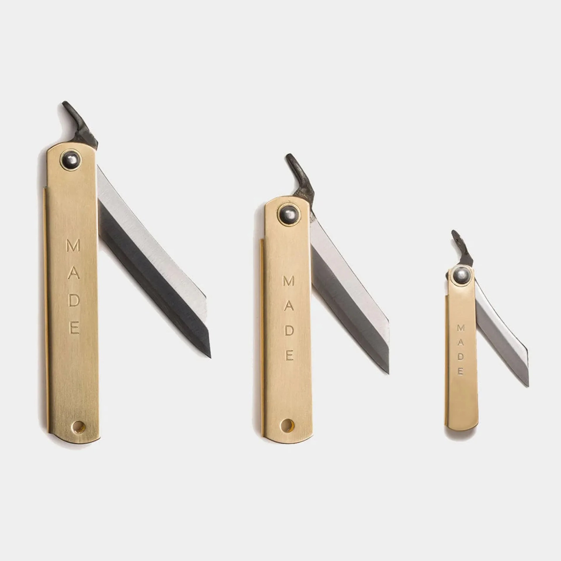 best made brass higo knives