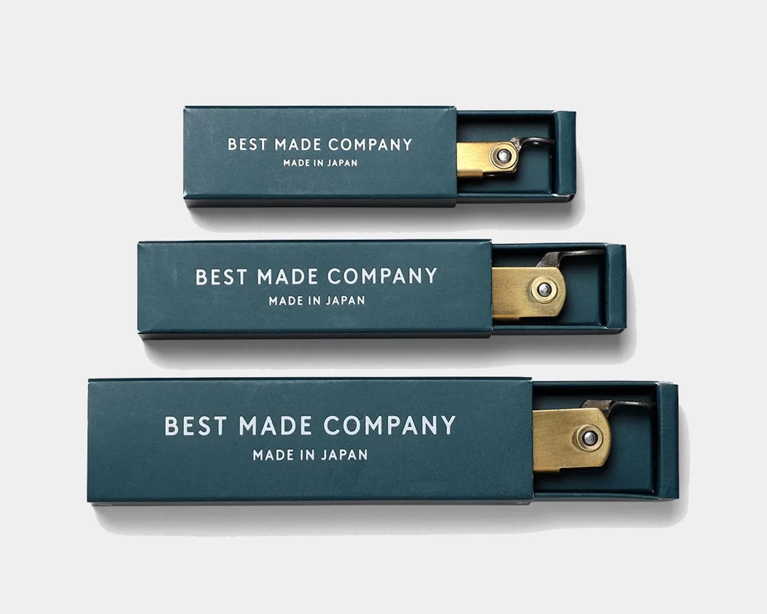 best made co brass higo knives boxed