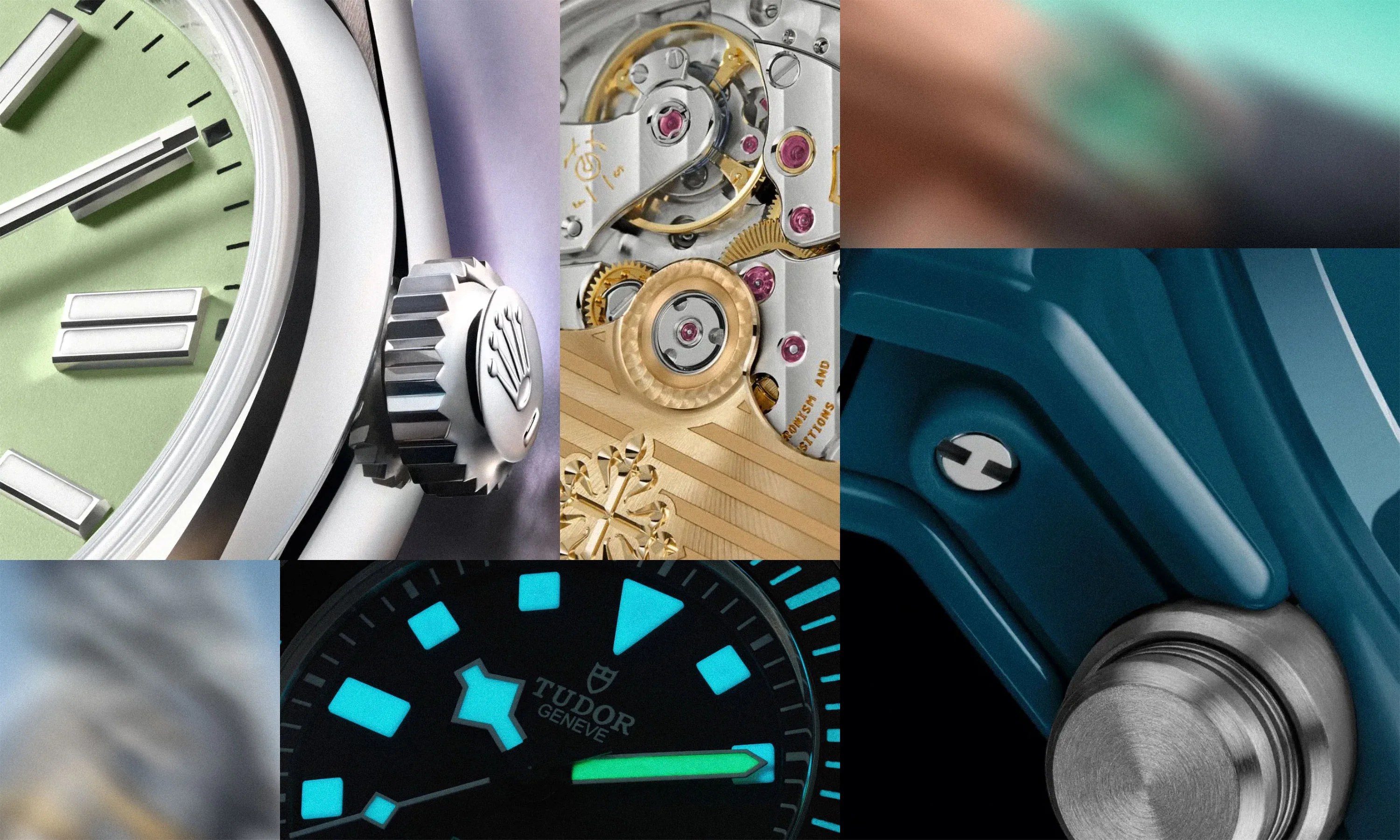 collage of luxury watches