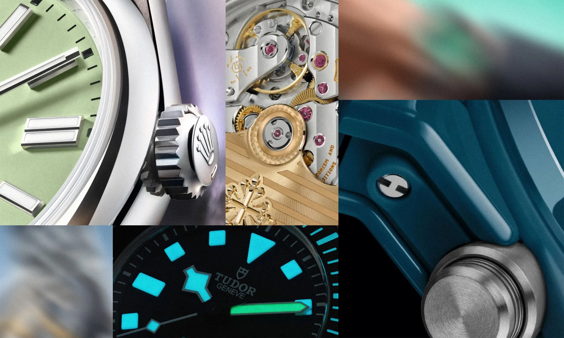 collage of luxury watches