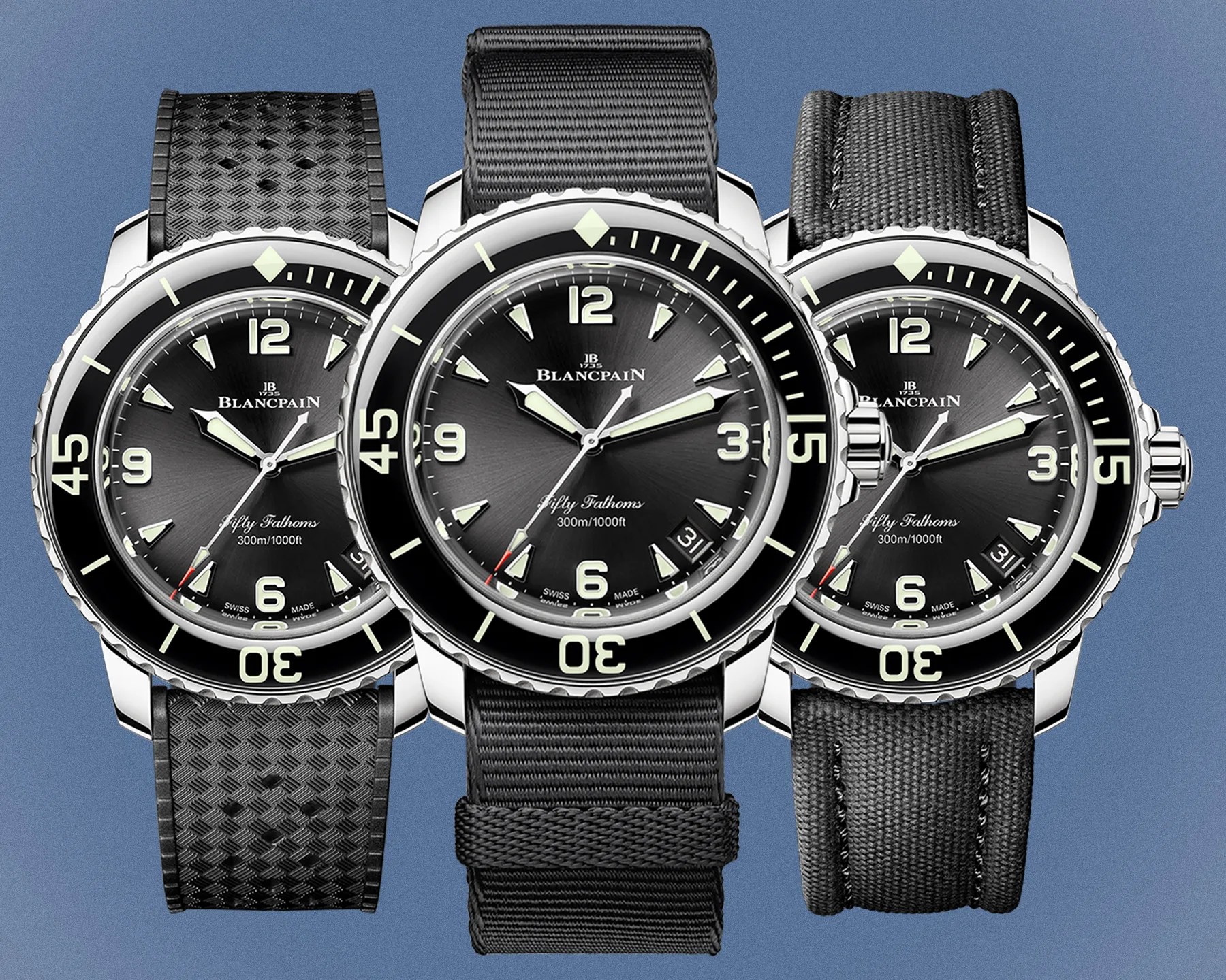 three black dive watches